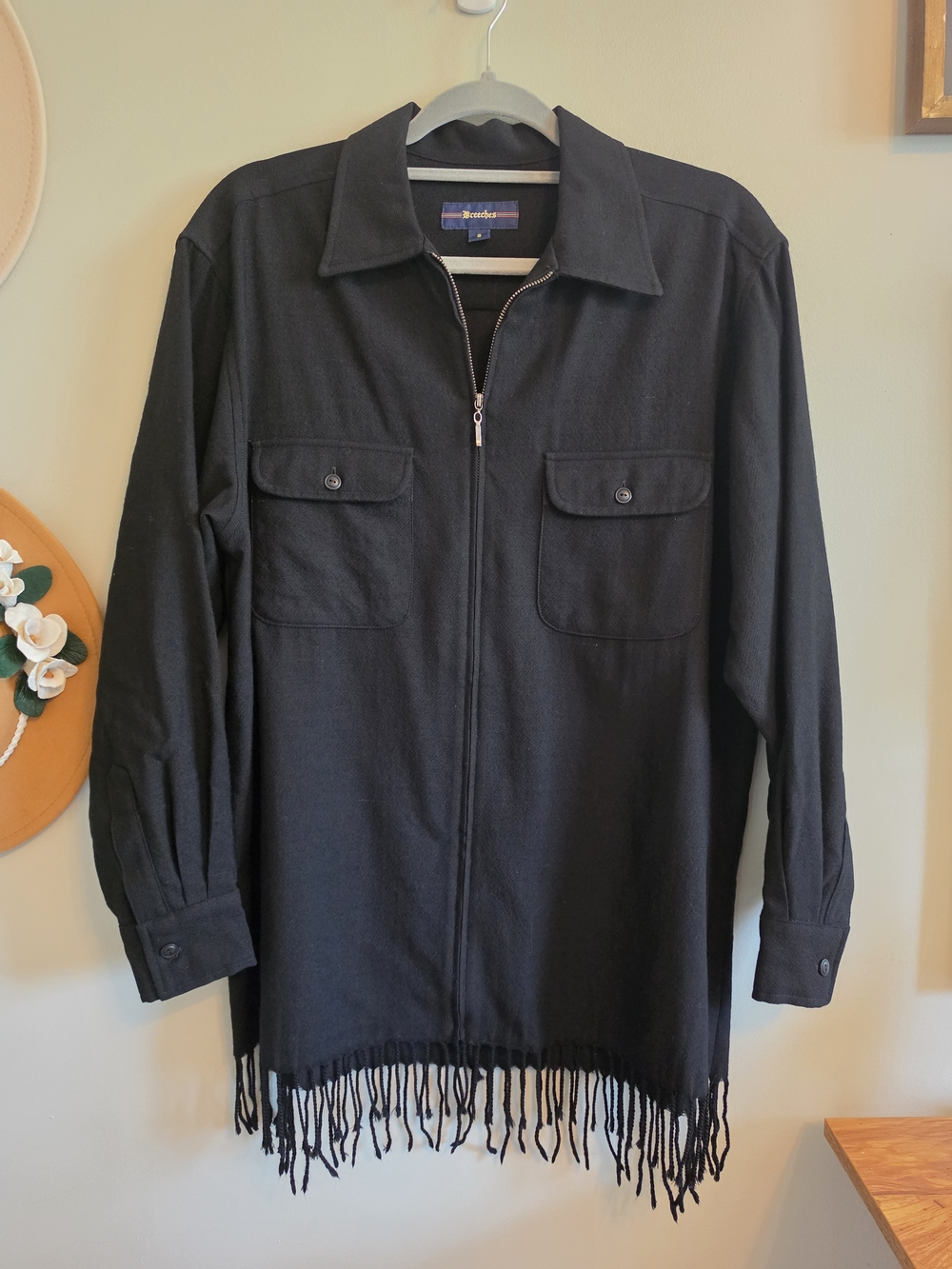 Breeches Vintage Black Fringe Jacket